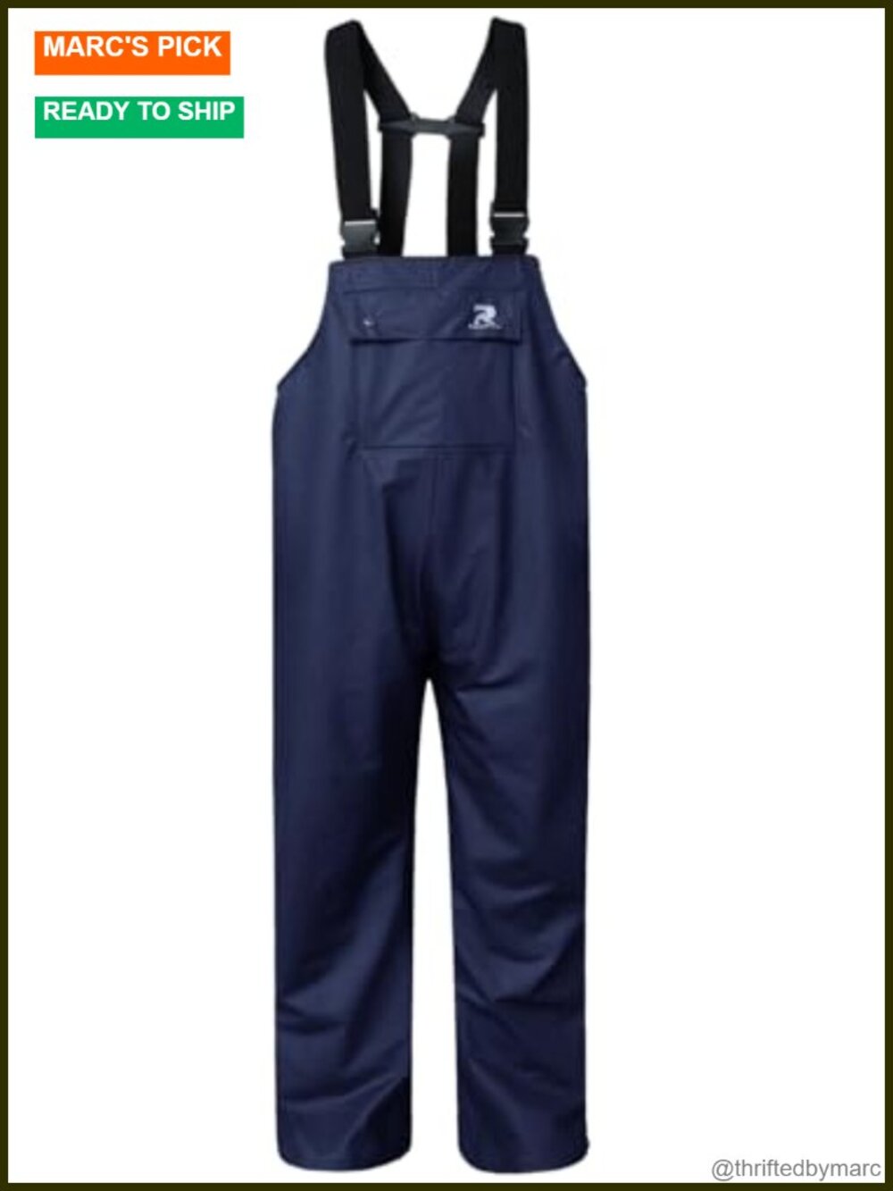 Workwear Bib Rain Pants Heavy Duty Waterproof Trousers Ripstop Polyester